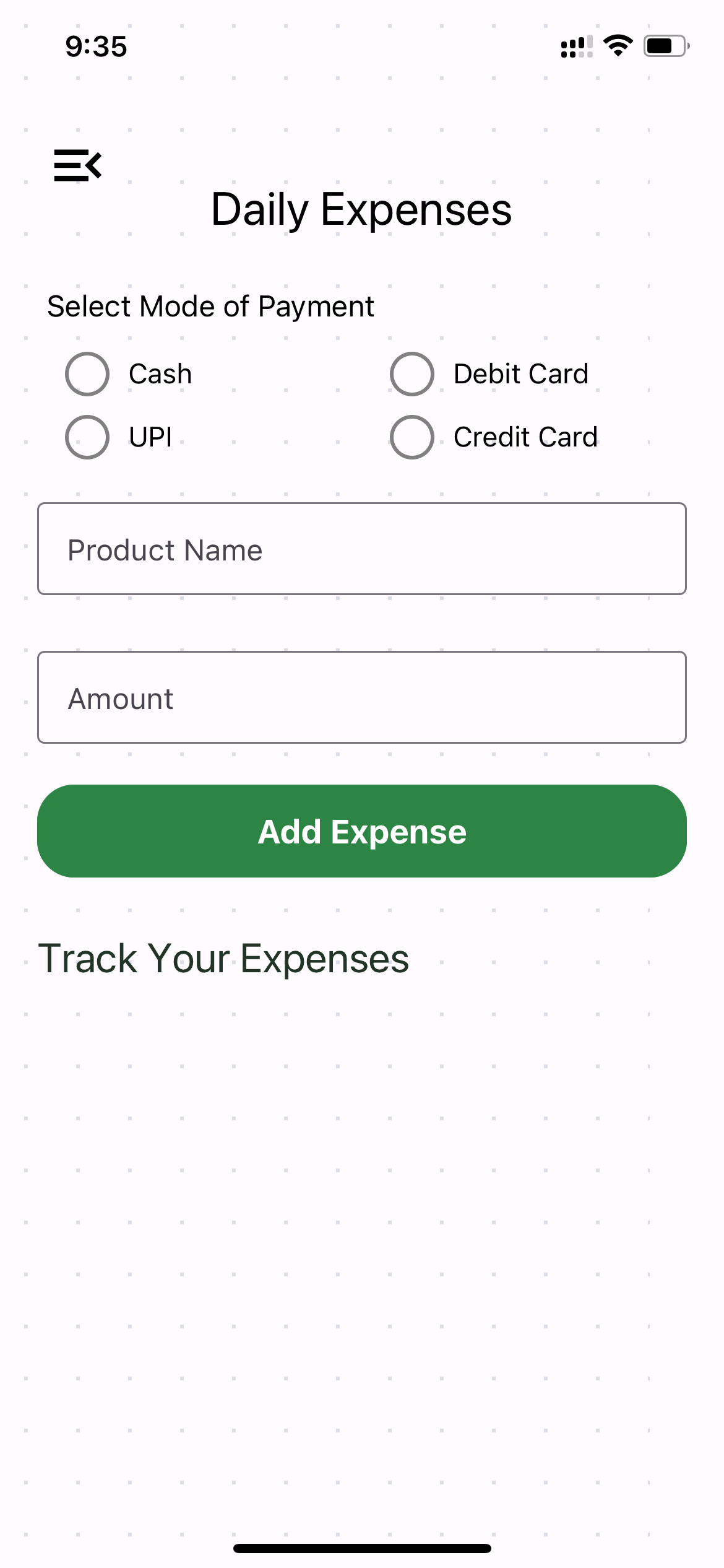 Add Expenses